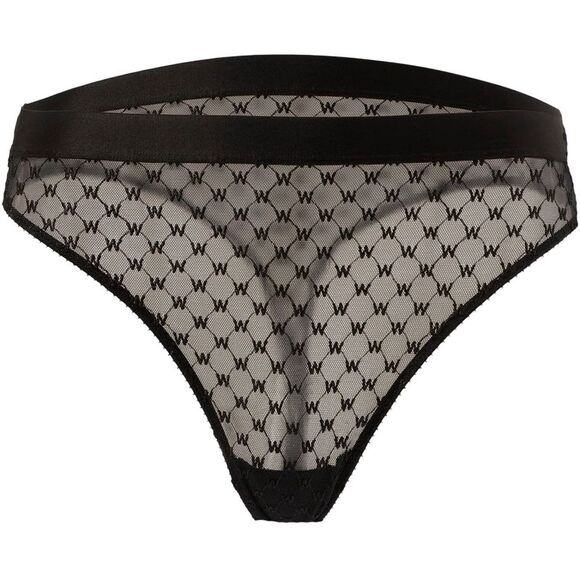 Wolf Other - Wolf Womens/Ladies Monogram Thong / Black